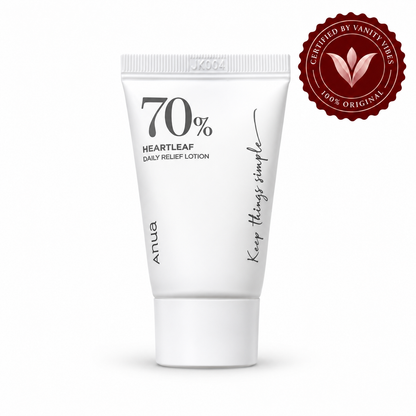 Anua Heartleaf 70% Daily Relief Lotion Mini 20ml with Vanity Vibes seal