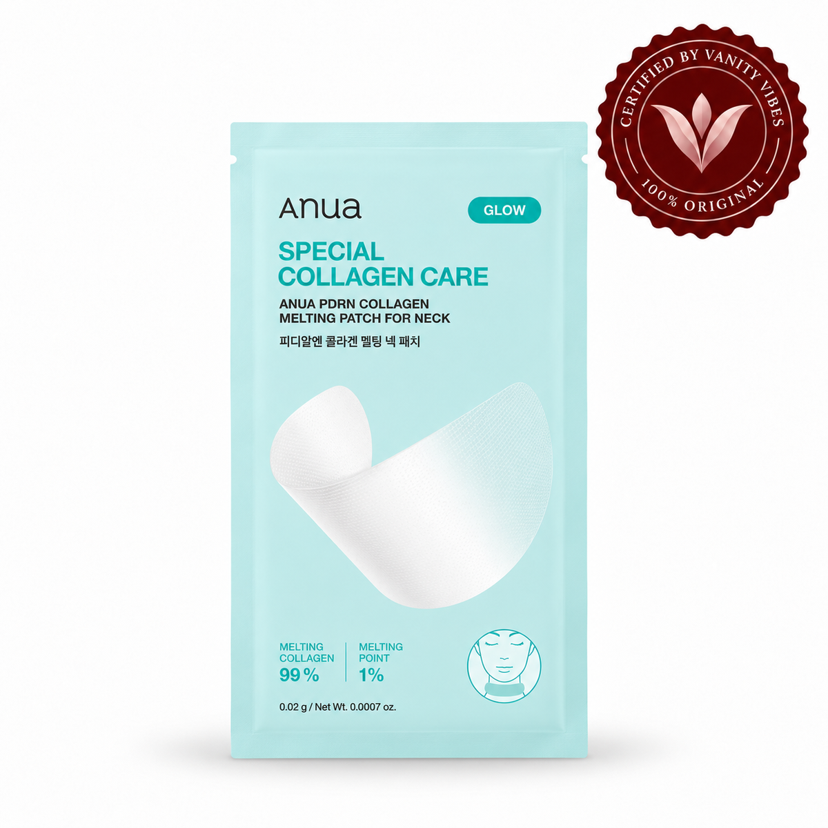 Anua PDRN Collagen Melting Patch for Neck (1 Piece) with Vanity Vibes seal