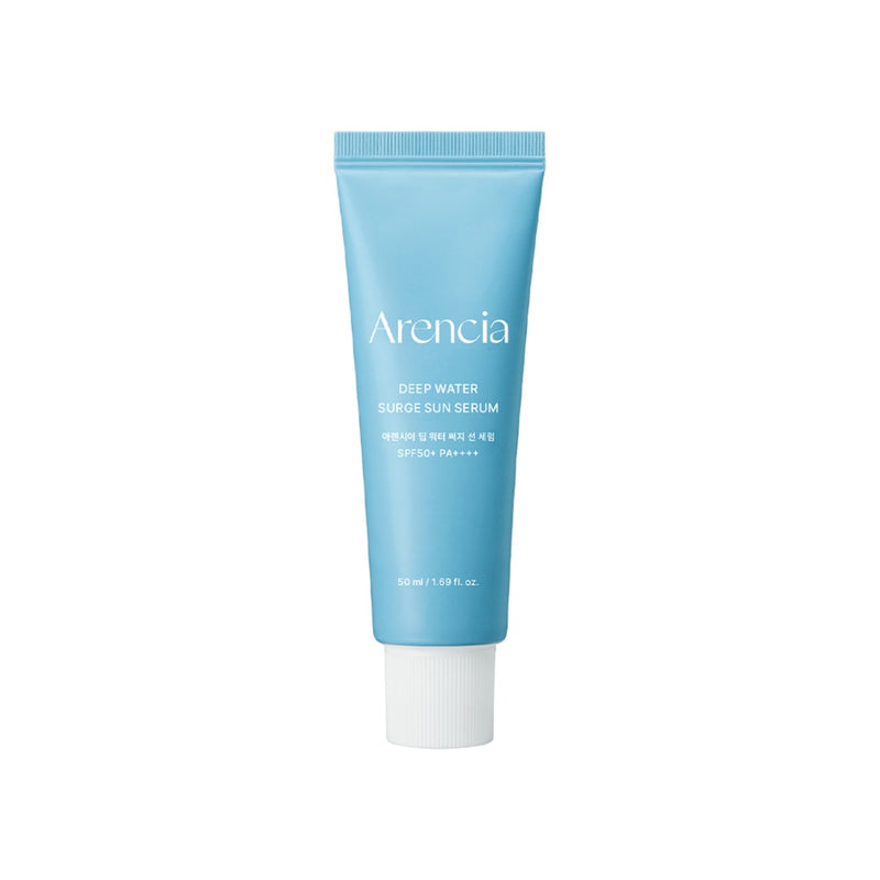 Arencia Deep Water Surge Sun Serum SPF 50+ PA++++ 50ml product packaging and detail image