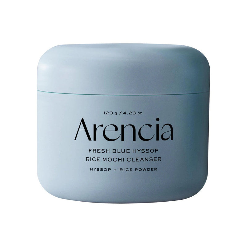 Arencia Fresh Blue Hyssop Rice Mochi Cleanser 120 g Gentle Cleansing & Hydrating Care (K Beauty) packaging and product detail