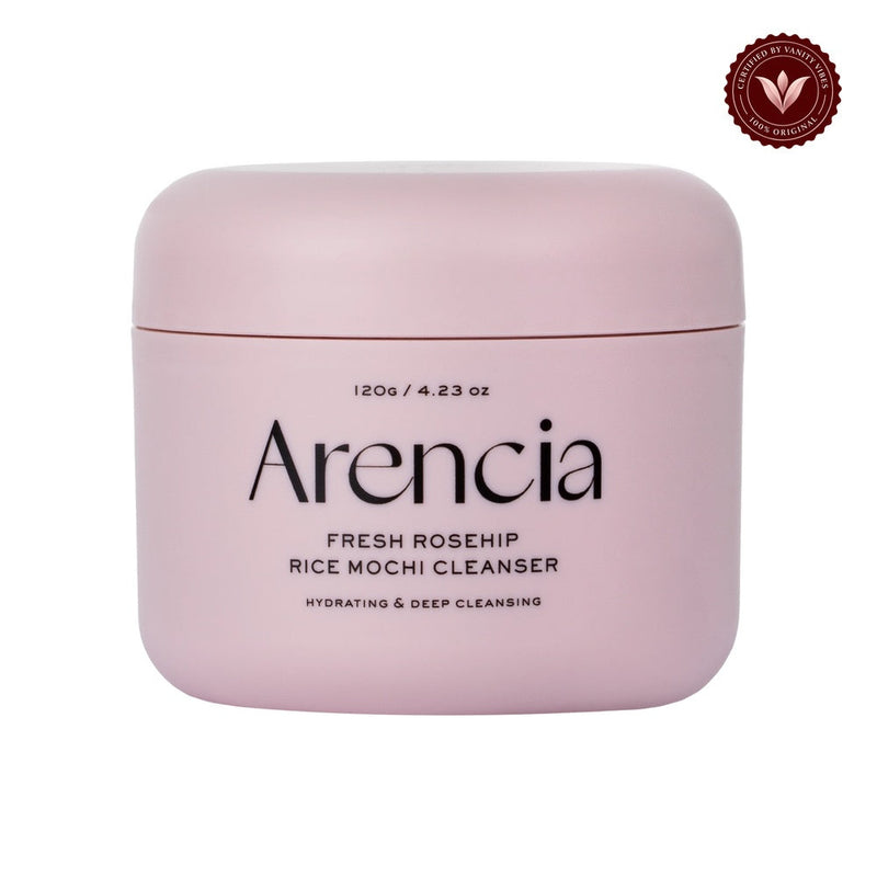 Arencia Fresh Rosehip Rice Mochi Cleanser 120 g Gentle Cleansing & Hydrating Care (K Beauty) front-facing product photo on white