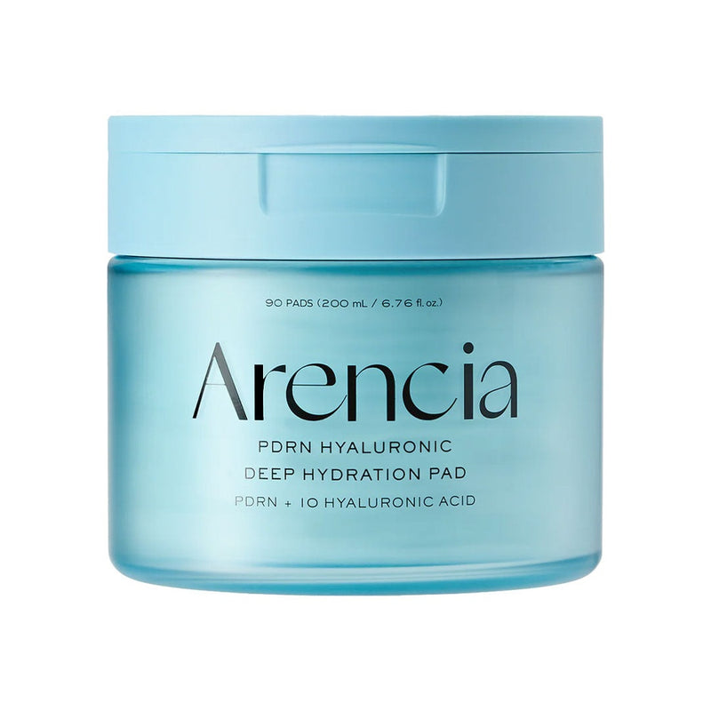 Arencia PDRN + Hyaluronic Deep Hydration Pads 90 Pads product packaging and detail image