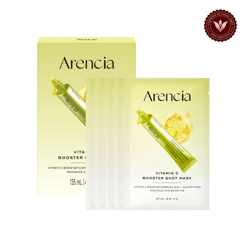 Arencia Vitamin C Booster Shot Sheet Mask 27ml front-facing product image on white
