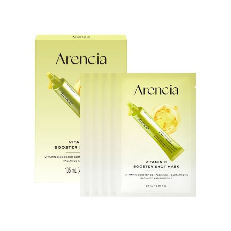 Arencia Vitamin C Booster Shot Sheet Mask 27ml product packaging and detail image