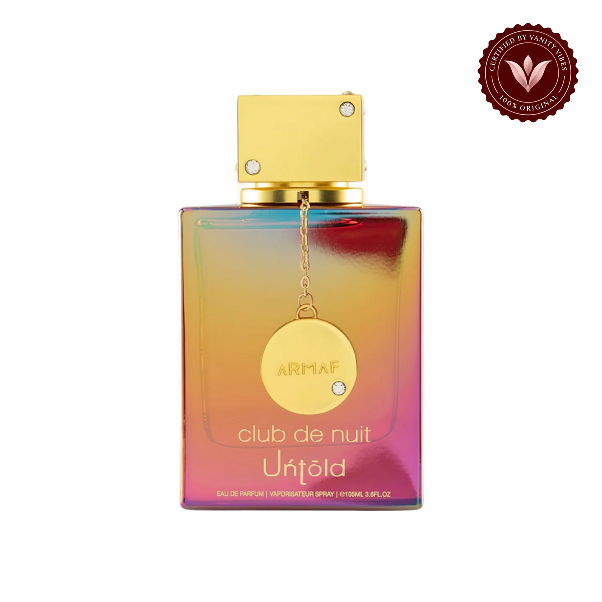 Armaf Club De Nuit Untold Eau De Parfum 105ml For Women & Men - Long Lasting Luxury Unisex Fragrance — front single product on transparent background