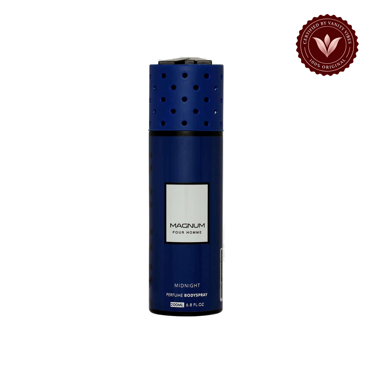 Armaf Magnum Pour Homme Midnight Perfume Body Spray 200ml Masculine Bold & Fresh Fragrance — front product view, transparent background