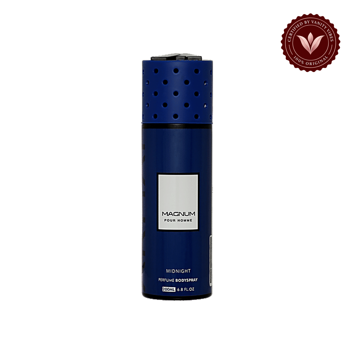 Armaf Magnum Pour Homme Midnight Perfume Body Spray 200ml Masculine Bold & Fresh Fragrance — alternate product view, transparent background