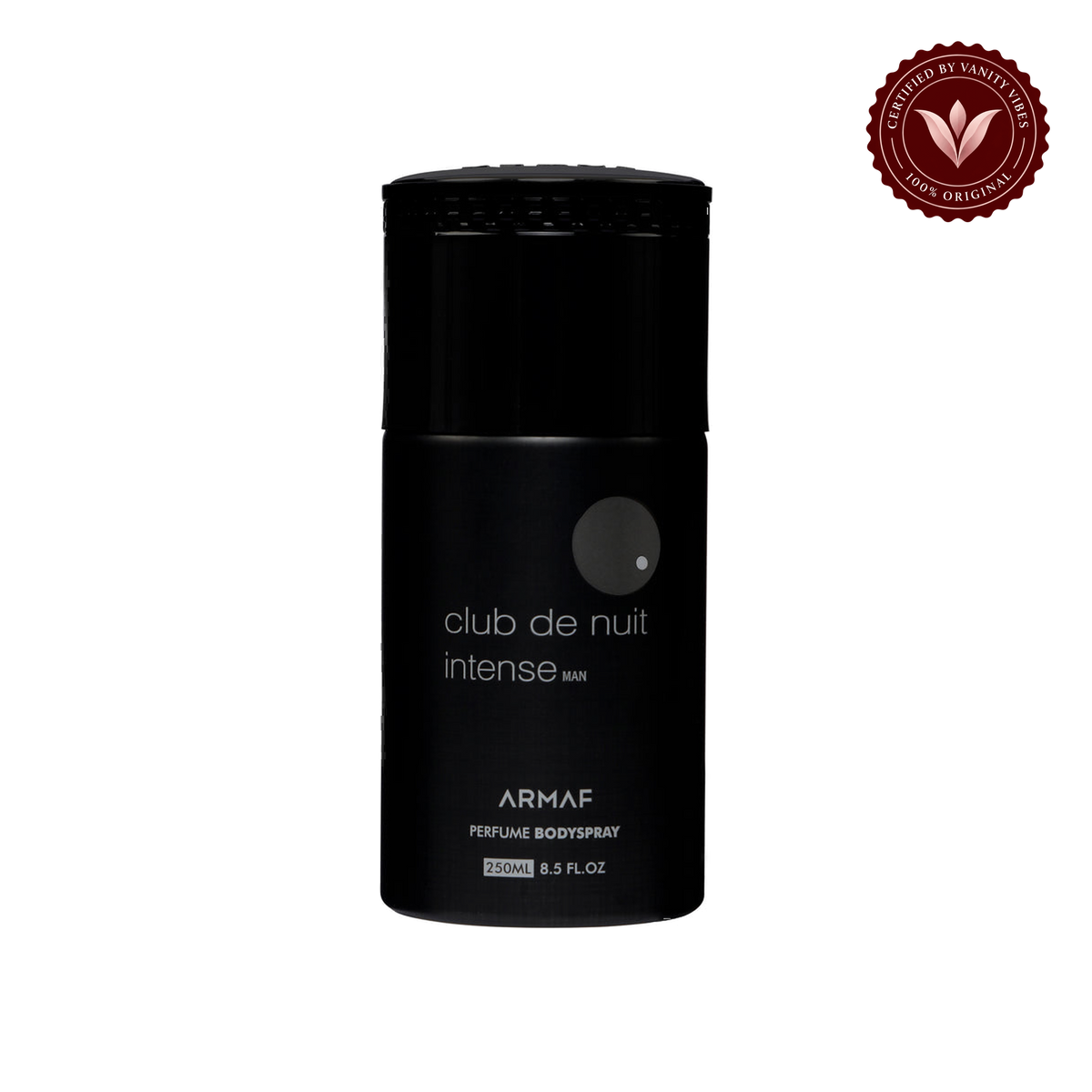 Armaf Club De Nuit Intense Perfumed Body Spray 250ml Long-Lasting Bold & Masculine Fragrance — front single product on transparent background