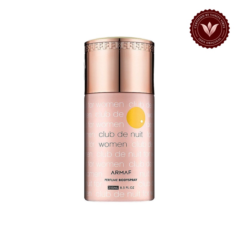 Armaf Club De Nuit Woman Perfumed Body Spray 250ml Long-Lasting Elegant & Feminine Fragrance — alternate product view, transparent background
