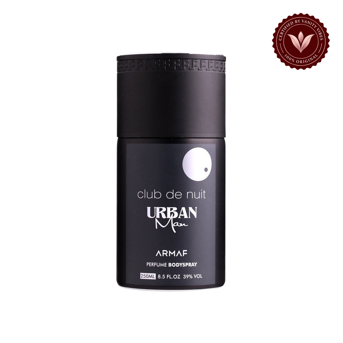 Armaf Club De Nuit Urban Man Perfumed Body Spray 250ml Long-Lasting Bold & Masculine Fragrance — front product view, transparent background