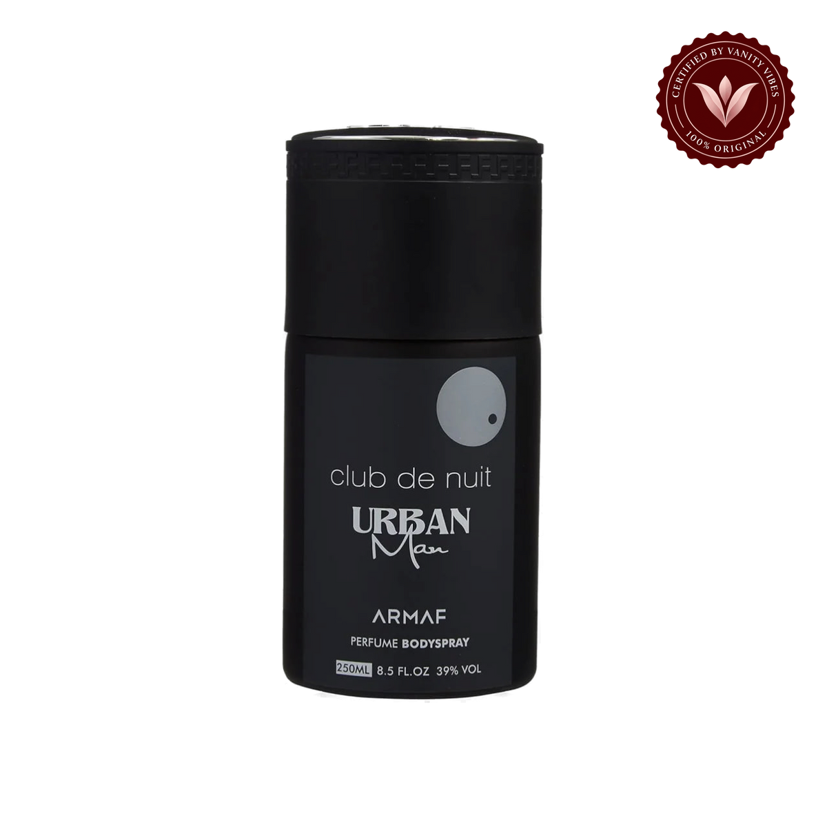 Armaf Club De Nuit Urban Man Perfumed Body Spray 250ml Long-Lasting Bold & Masculine Fragrance — alternate product view, transparent background