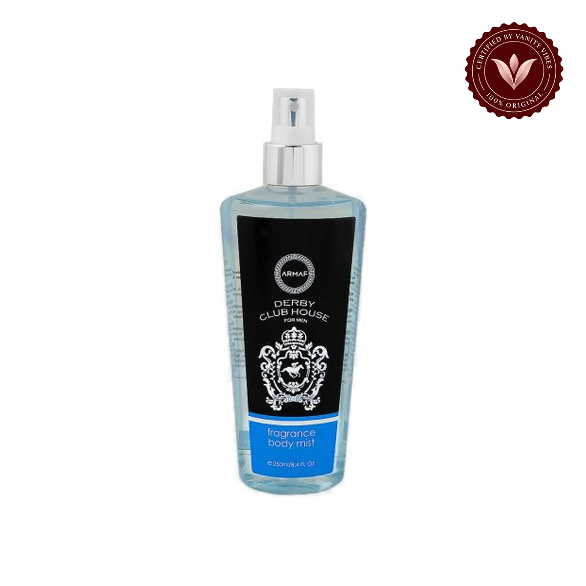 Armaf Derby Club House for Men Fragrance Body Mist 250ml - Long Lasting Masculine Perfume Spray — alternate product view, transparent background