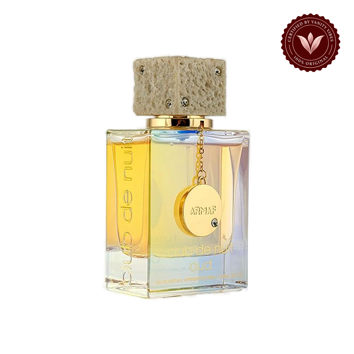 Armaf Club De Nuit Oud Parfum Unisex 105ml (3.6 fl. oz.) Collector Edition - Long Lasting Luxury Arabian Oud Fragrance Spray — front single product on transparent background