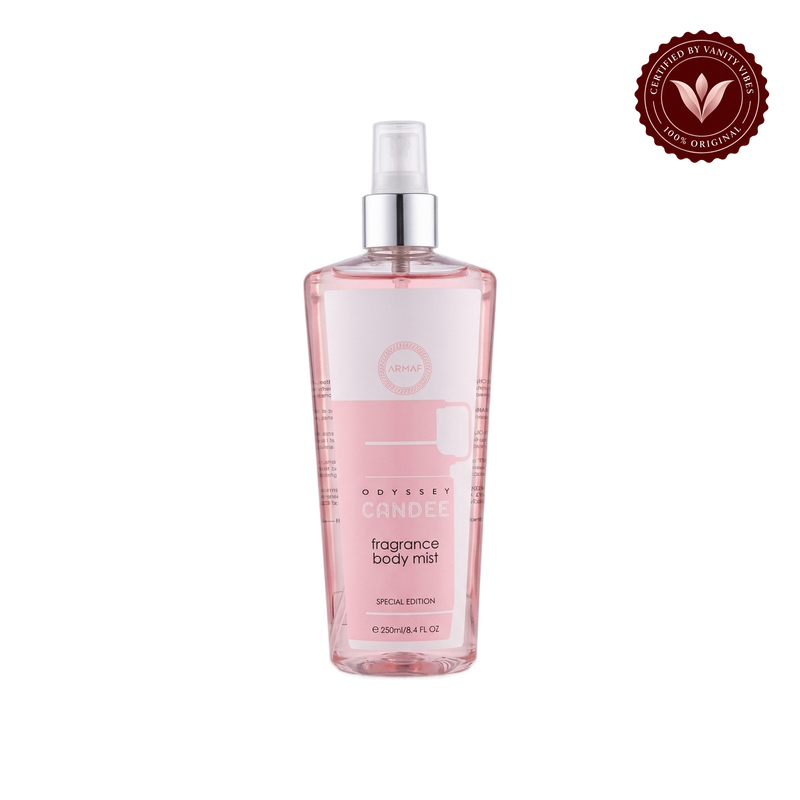 Armaf Odyssey Candee Fragrance Body Mist Special Edition 250ml - Long Lasting Sweet & Playful Women's Perfume Spray — alternate product view, transparent background