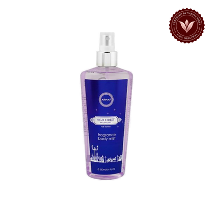 Armaf High Street Midnight for Women Fragrance Body Mist 250ml - Long Lasting Elegant Night Perfume Spray — alternate product view, transparent background