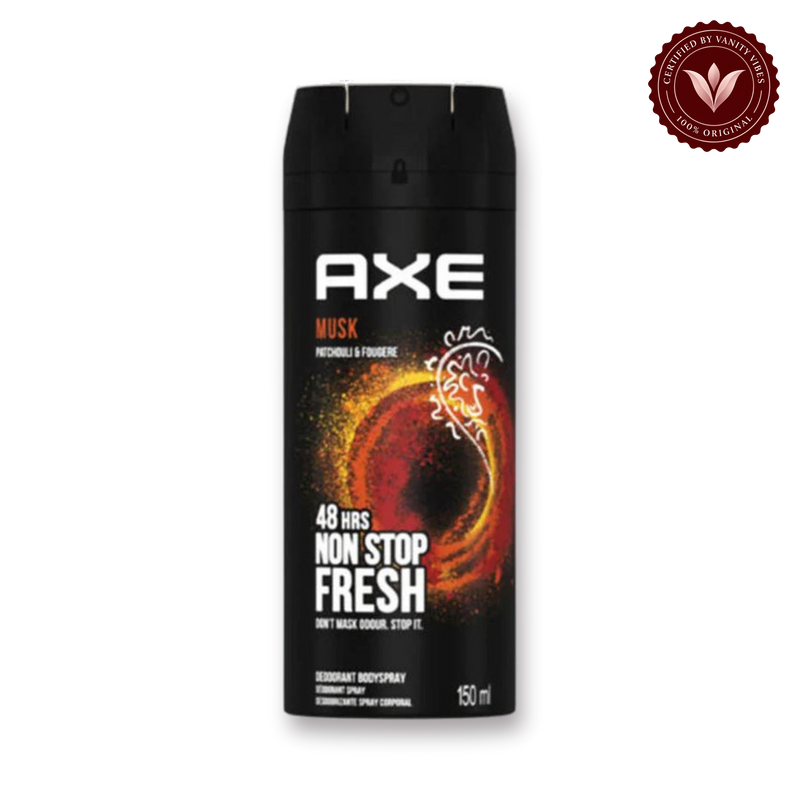 AXE Musk Deodorant Body Spray 150ml — front view, transparent background