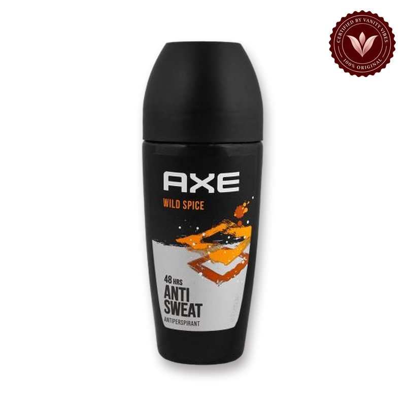 AXE Wild Spice Anti Sweat Deodorant Roll On 50ml — front view, transparent background