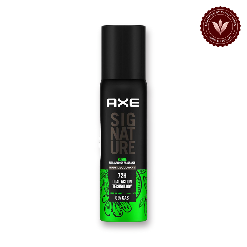 Axe Signature Rogue Floral Woody Body Deodorant 122ml — front view, transparent background