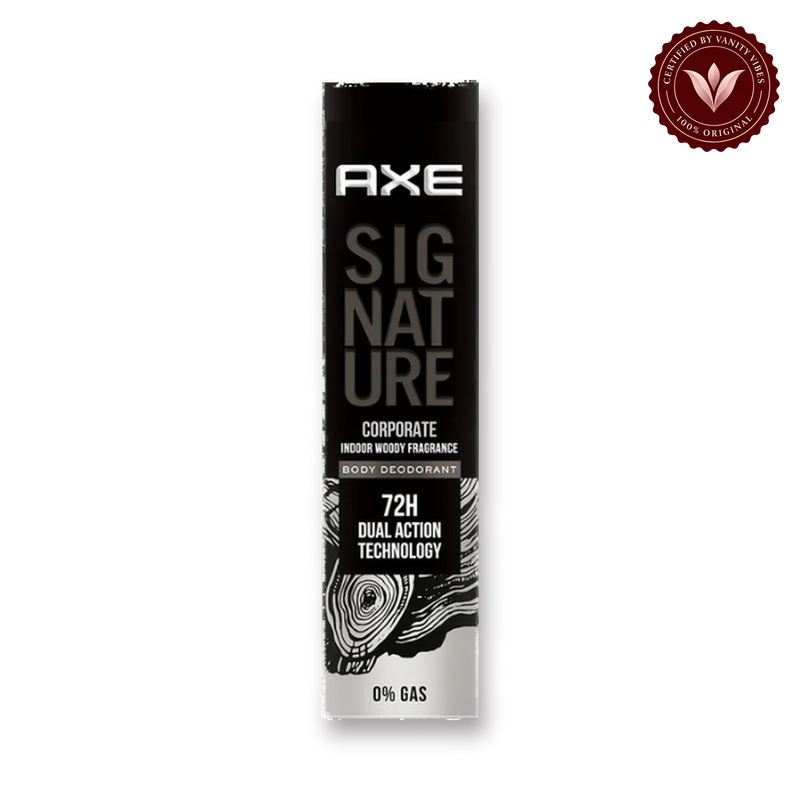 Axe Signature Corporate No Gas Body Deodorant for Men 122 ml — front view, transparent background