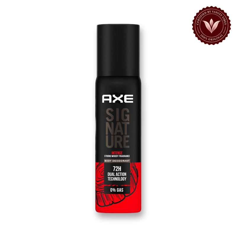Axe Signature Intense Strong Woody Fragarance 72 Hour Body Deodorant 122ml — front view, transparent background