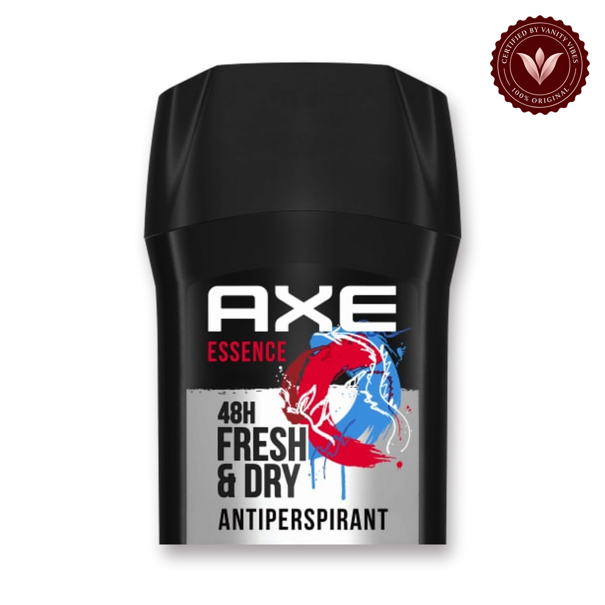 AXE Essence Black Pepper & Cedarwood Antiperspirant Deodorant Stick 48 Hour Sweat and Odor Protection 76g — front view, transparent background