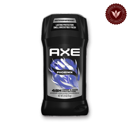 AXE Phoenix Antiperspirant 48H Sweat & Odor Protection Mint & Rosemary Deodorant Stick for Men — front view, transparent background