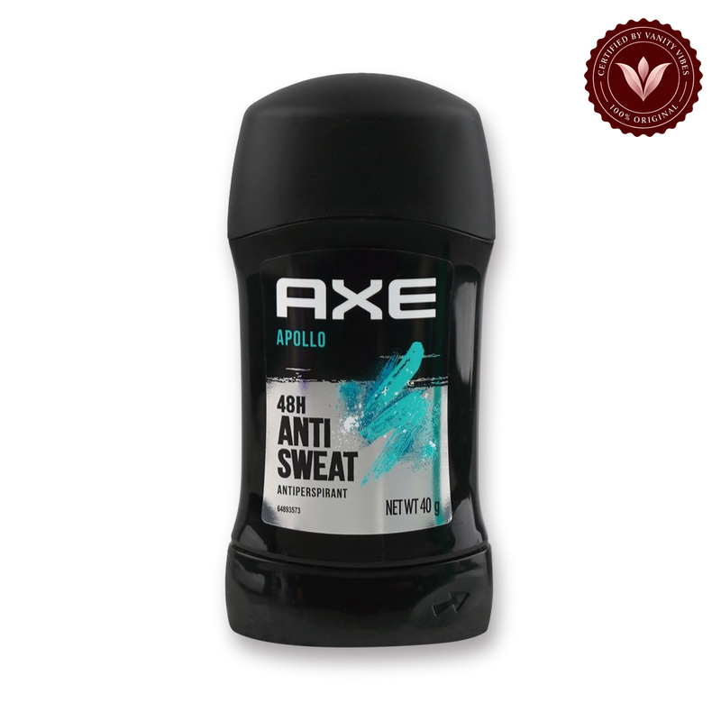 AXE Apollo 48H Anti-Sweat Antiperspirant Deodorant Stick 40g for Men — front view, transparent background