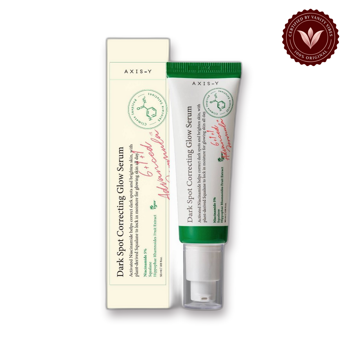 AXIS-Y Dark Spot Correcting Glow Serum — product with packaging