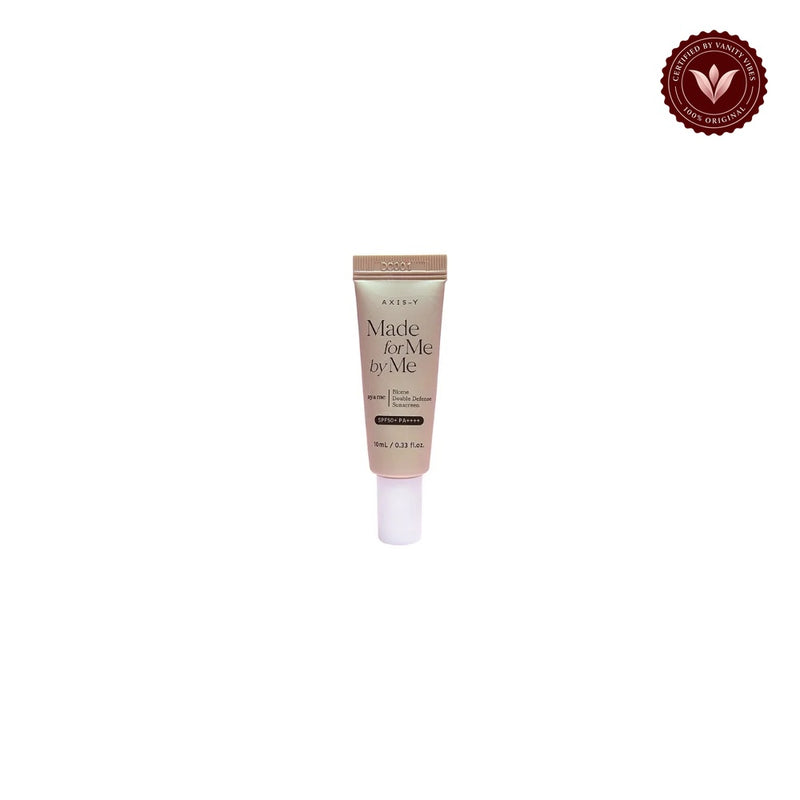 AXIS-Y Biome Double Defense Sunscreen SPF 50+ Mini 10ml front product photo on white background