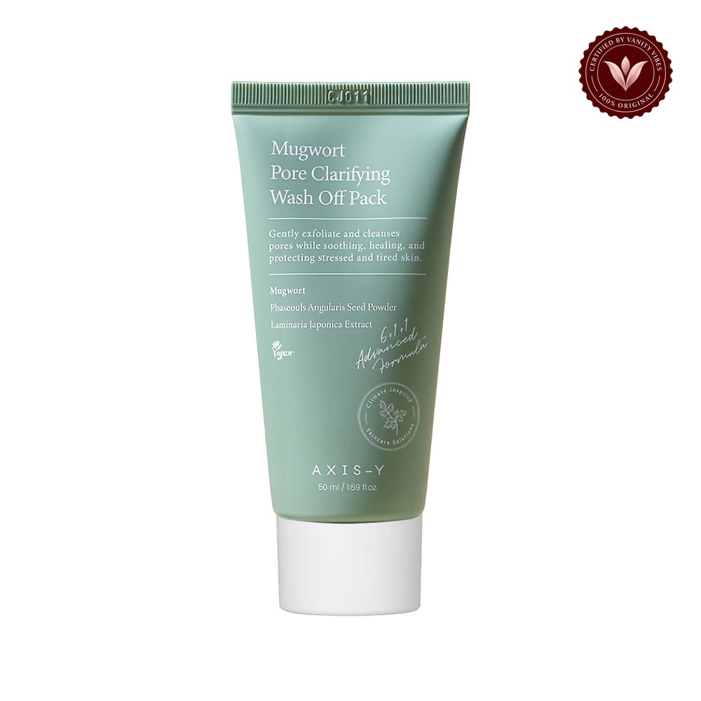 AXIS-Y Mugwort Pore Clarifying Wash-Off Pack 100ml front product photo on white background