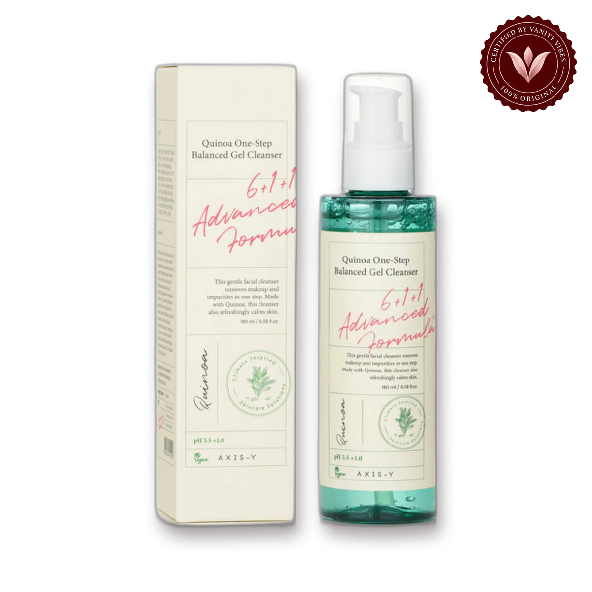 AXIS-Y Quinoa One Step Balanced Gel Cleanser — product with packaging