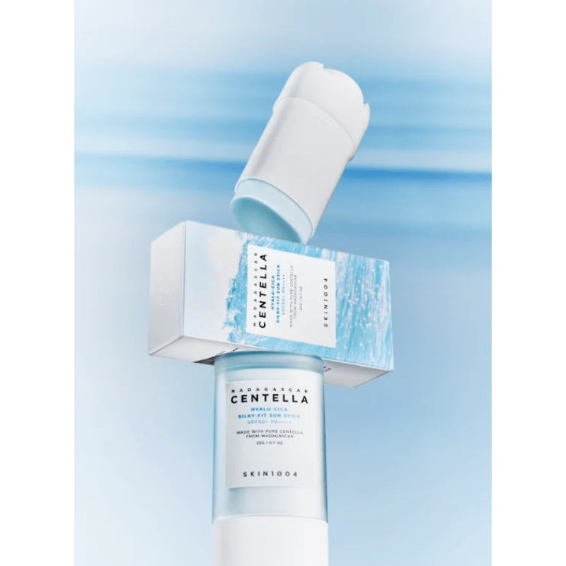 SKIN1004 Centella Madagascar Hyalu-Cica Silky-Fit Sun Stick SPF50+ PA++++ - 20 g Lightweight UV Protection & Hydration (K Bea