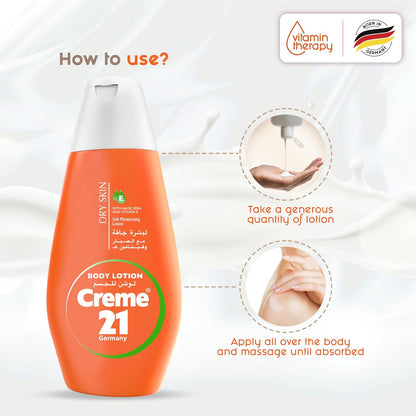 Creme 21 Dry Skin Body Lotion with Aloe Vera & Vitamin E 250ml