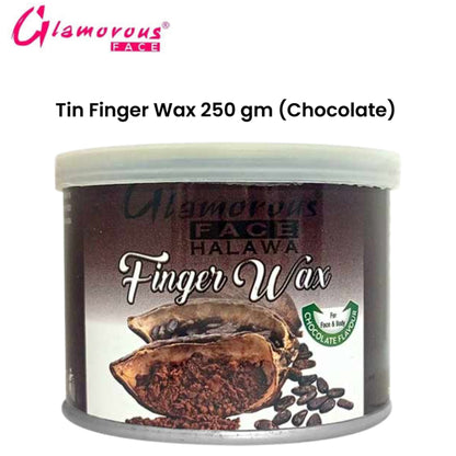 Glamorous Face Tin Finger Wax 250 gm (Chocolate)