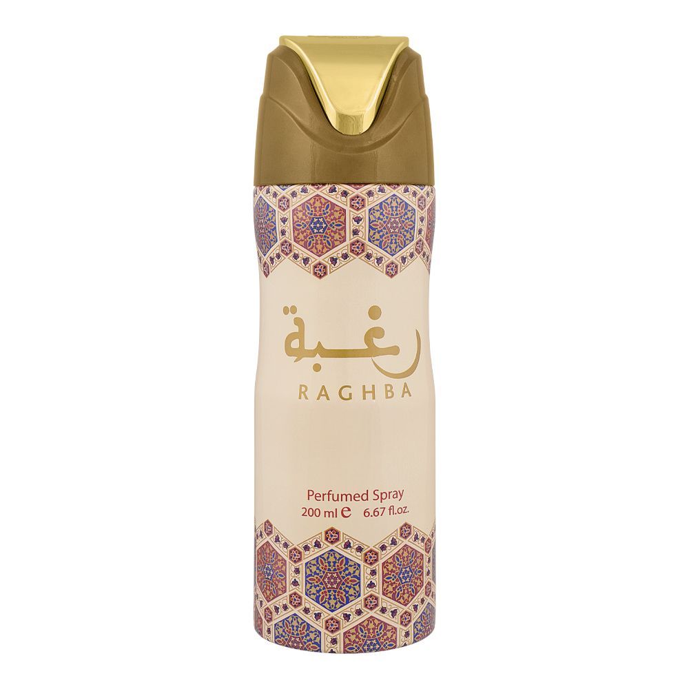 Raghba Deodorant Spray 200ml + Ashaab Deodorant Spary 200ml by Lattafa (Pack of 2)