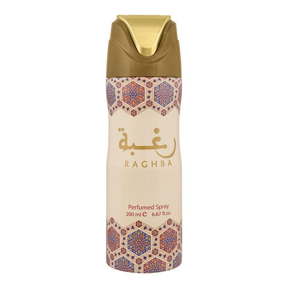 Raghba Deodorant Spray 200ml + Ashaab Deodorant Spary 200ml by Lattafa (Pack of 2)