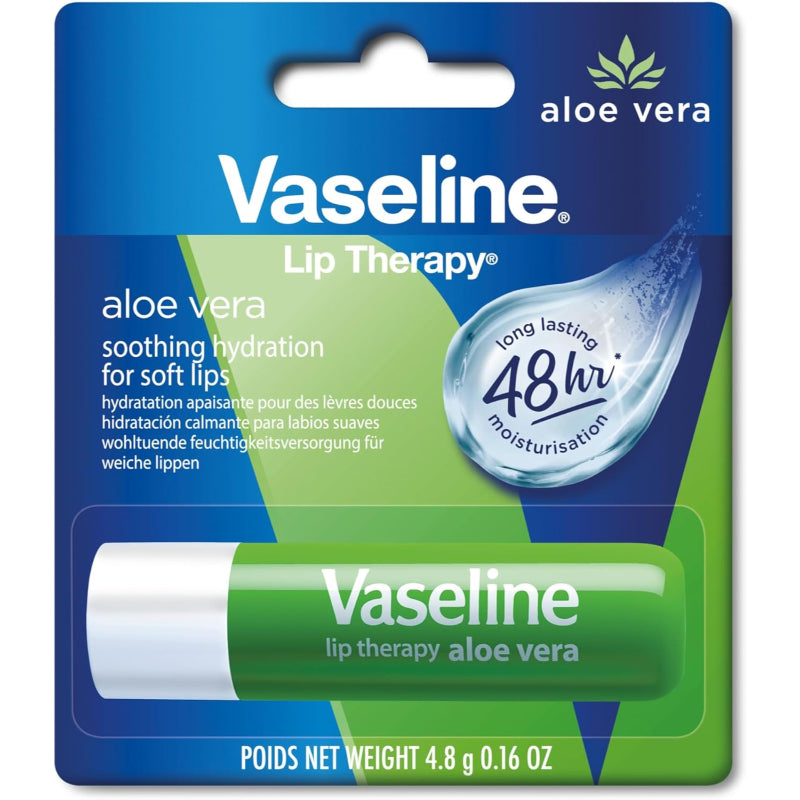 Vaseline Lip Therapy Aloe Vera Lip Balm 4.8g – Hydrating Lip Balm for Soft Smooth Lips, Daily Moisture Care, Dry Lip Protecti
