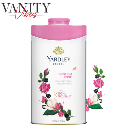 Yardley London English Rose Perfumed Talcum Powder 125g