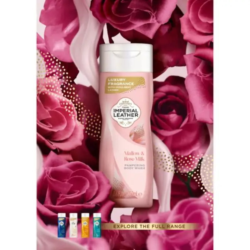 Imperial Leather Mallow and Rose Milk Pampering Body Wash 250ml
