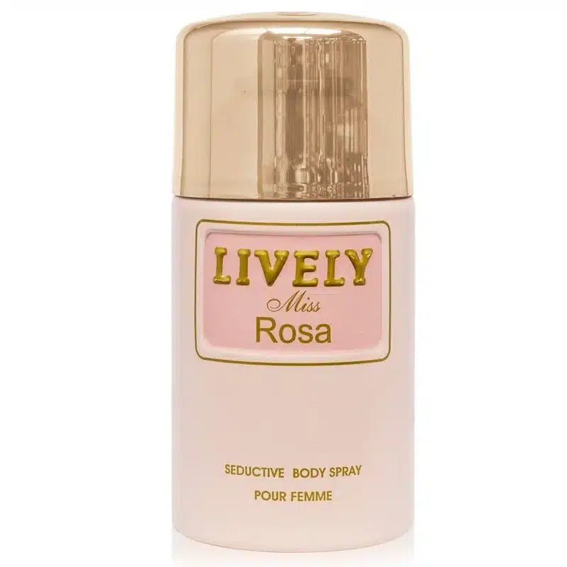 Lively Miss Rosa Seductive Body Spray Pour Femme 250ml Long-Lasting Fresh & Floral Fragrance