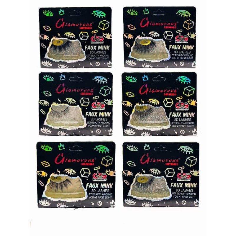 Glamorous Face 8D Mink Hair Eyelashes 10 Pieces (GF 8071)
