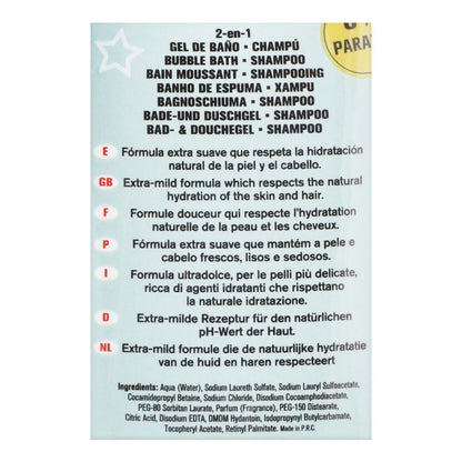 Lorenay Disney Mickey Mouse 2-in-1 Bubble Bath & Shampoo 475ml - Gentle Kids Hair & Body Wash for Soft Cleansing, Tear-Free F