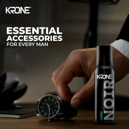 Krone Noir Now Gas-Free Body Spray 120ml Long-Lasting Fresh & Masculine Fragrance