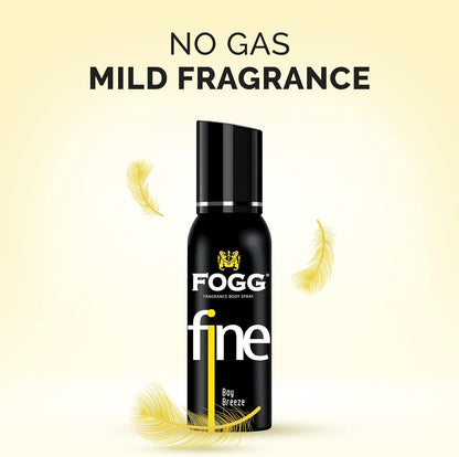 FOGG Fine Bay Breeze Body Spray 120ml - Long Lasting Fresh Aquatic Masculine Fragrance Deodorant Spray for Men Daily Wear