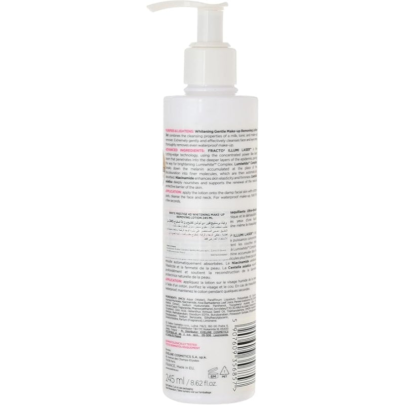 Eveline Cosmetics White Prestige 4D Whitening Gentle Makeup Removing Lotion 245ml