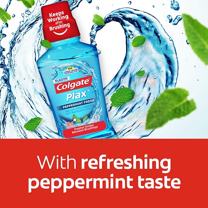 Colgate Plax Peppermint Fresh Mouthwash 500ml - Fresh Breath Daily Oral Care