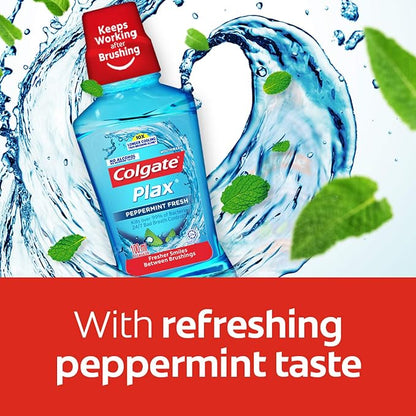 Colgate Plax Peppermint Fresh Mouthwash 500ml - Fresh Breath Daily Oral Care
