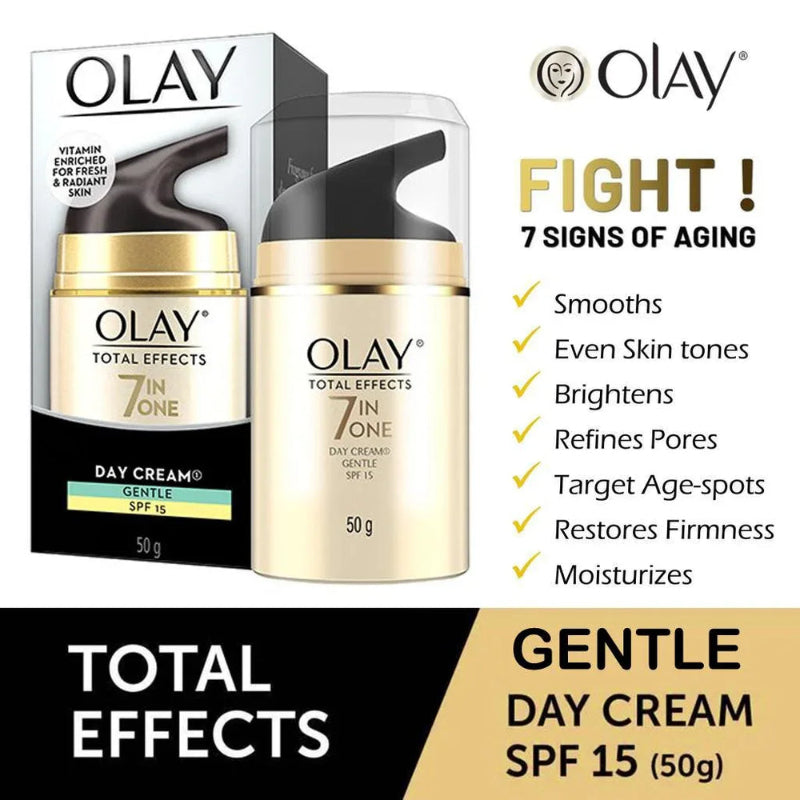 Olay Total Effects 7-in-1 Gentle Day Cream SPF15 50g – Vitamin Enriched for Fresh & Radiant Skin