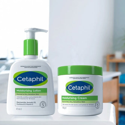 Cetaphil Moisturizing Cream 450g for Dry & Sensitive Skin | Deep Hydration Face & Body