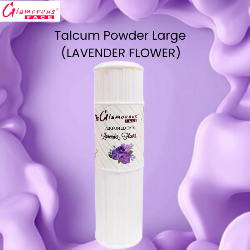 Glamorous Face Talcum Powder Large (Lavender Flower)